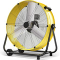 40 Inch High Velocity Floor Fan, 24800CFM Heavy Duty Industrial Drum Fan with 3 Speeds, 360° Tilt Metal Garage Fan with