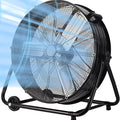 40 Inch High Velocity Industrial Floor Fan with Metal Construction, 24800CFM Heavy Duty Drum Fan for Garage Shop Warehouse