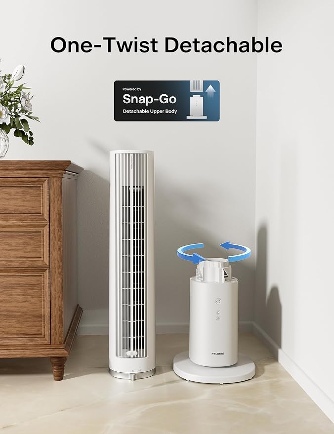 40-Inch Tower Fan for Bedroom, Fan That Blows Cold Air, Oscillating Fan with Innovative Washable Design, 2000 CFM, 28ft/s