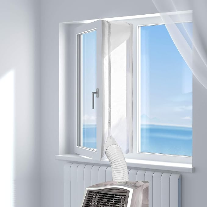400CM (157") Universal Window Seal for Portable Air Conditioner and Tumble Dryer – Works with Mobile Air-Conditioning, Easy