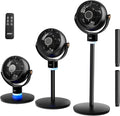 40inch Standing Fan for Bedroom, 120°+90°Omni-directional Oscillating Fan, 3-in-1 Pedestal & Tabletop Fan with 3 Speeds, 12H