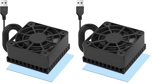 40mm Mini USB Radiator Desk Fan Silent and Efficient 4010 Fan with Included 5mm Aluminum Heat Sink and Thermal