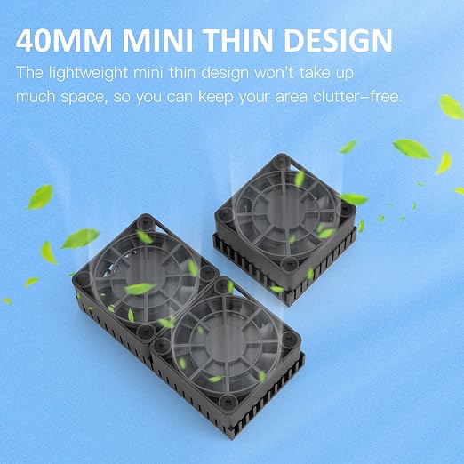 40mm Mini USB Radiator Desk Fan Silent and Efficient 4010 Fan with Included 5mm Aluminum Heat Sink and Thermal, alternate