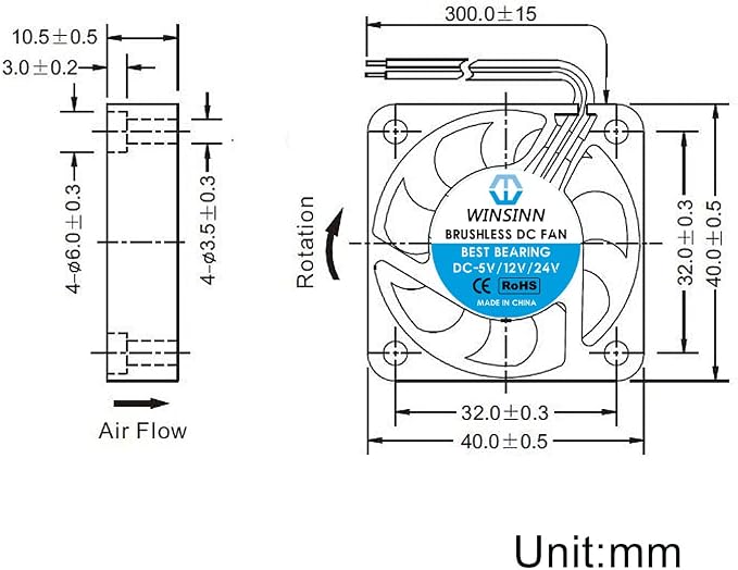 40mm RGB USB Fan 5V, LED Colorful 3D Printer Micro 5 Volt Fans 4010 Hydraulic Bearing, Brushless Cooling 40mmx10mm 2PIN (Pack
