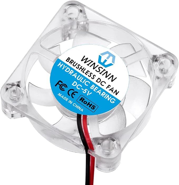 40mm RGB USB Fan 5V, LED Colorful 3D Printer Micro 5 Volt Fans 4010 Hydraulic Bearing, Brushless Cooling 40mmx10mm 2PIN (Pack