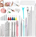 41PCS Mold Punch Wicking Needle Tools Inserting Tool for Candle Making Adjustable Punch Needle Long Silicone