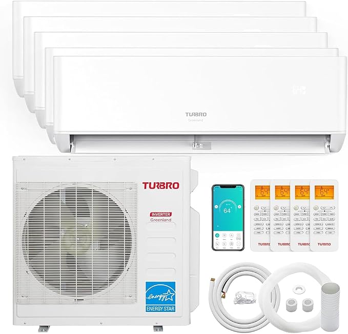 42,000 BTU 5 Zones Mini Split AC/Heating System, 22 SEER2, R454B, Ductless Multi Zones Inverter Mini Split Air Conditioner