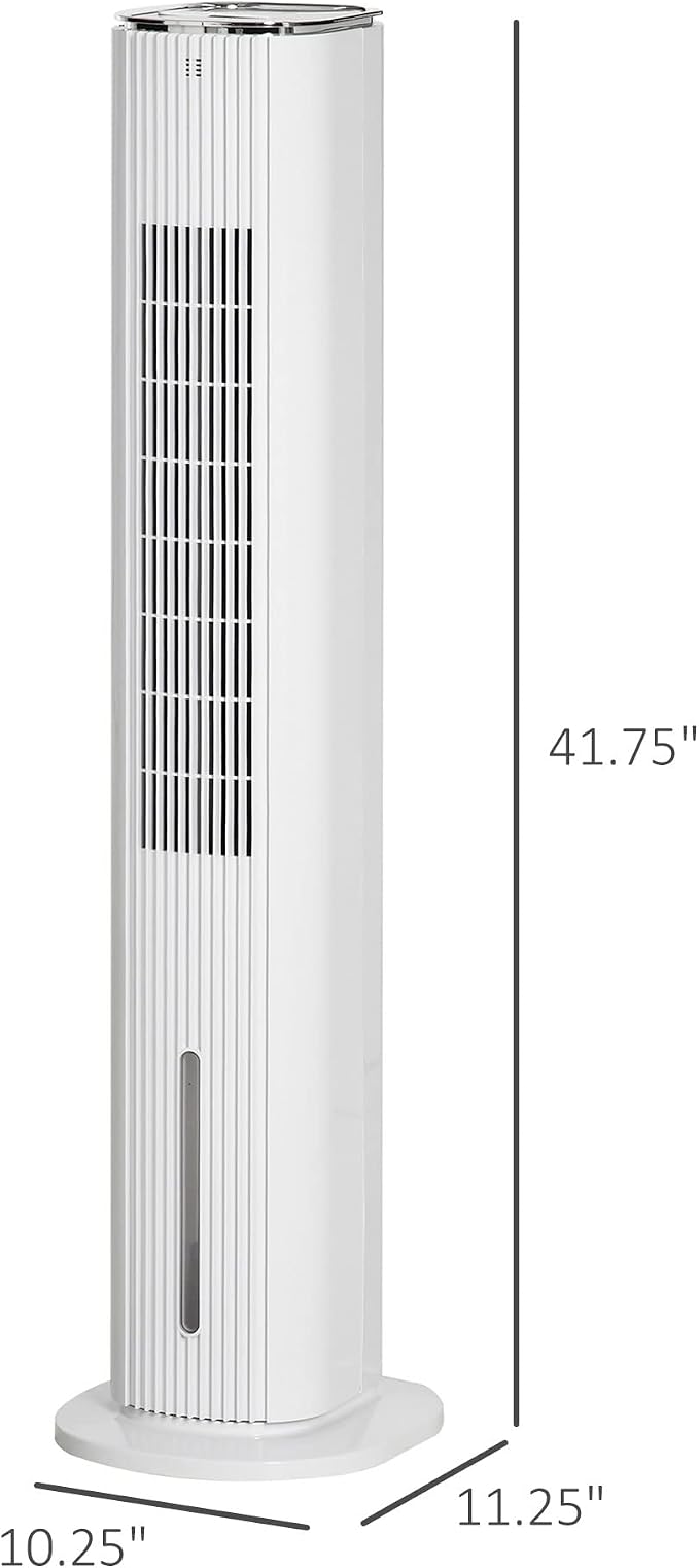 42" 3-In-1 Evaporative Air Cooler, Ice Cooling Fan with Humidifier and with Water Tank, 60° Oscillating Portable Swamp Cooler