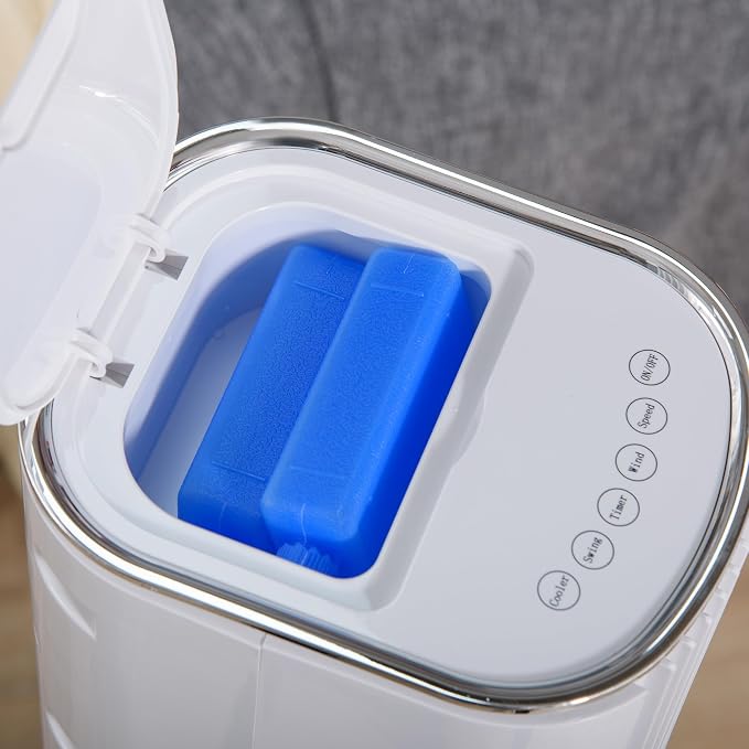 42" 3-In-1 Evaporative Air Cooler, Ice Cooling Fan with Humidifier and with Water Tank, 60° Oscillating Portable Swamp Cooler