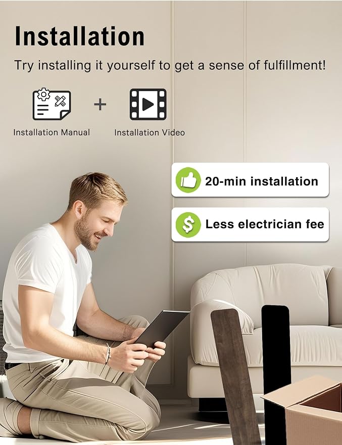 42 inch Ceiling Fans with Lights,3 Blades,6CCT, Low Profile Ceiling Fan with Light and Remote Control,Ceiling Fan for