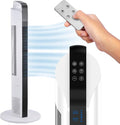 42” Oscillating Tower Fan, 3 Speed Portable Fan Tower With Remote Control, Quiet Operating Floor Fan for Bedroom with 7.5 Hr