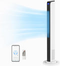 42" Tower Fan with APP & Remote Control, Smart Floor Fan with 3 Modes 3 Speeds & Digital Display, Bladeless Standing Fan with