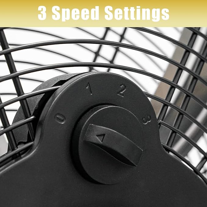 4200 CFM 20" High Velocity Pedestal Fan with Powerful 1/5 Motor, 6 Foot Power Cord, 180 degree Tilting Drum Head, 3-Speeds