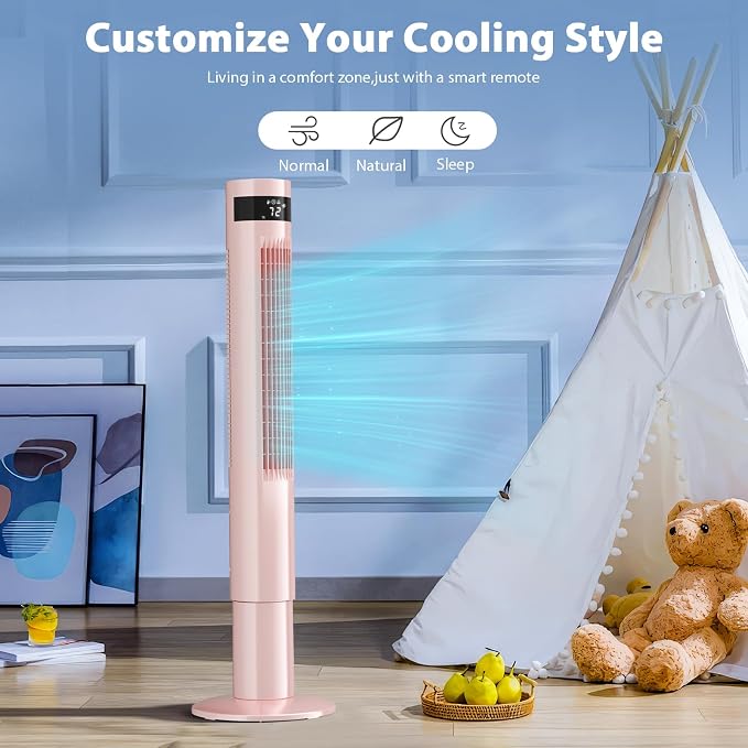 43 inch Tower Fan Portable Electric Oscillating Fan Quiet Remote Control Bladeless Floor Fan 3-Speed Wind, alternate product