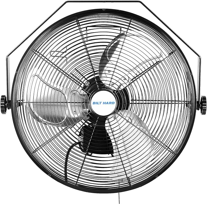 4300 CFM 18 in. Outdoor Wall Mount Fan, 3-Speed Waterproof Wall Fan Industrial Grade High Velocity Outdoor Fans for Patio