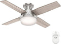 44 inch Indoor Ceiling Fan with LED Light and Remote Control - Modern Ceiling Fan, Low Profile Mount, 4 Blades, For Bedroom