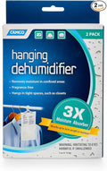 44286 Fragrance Free Hanging Dehumidifier-Convenient Hook Absorbs up to 3x Its Weight in Water, Reduces Moisture and Humidity