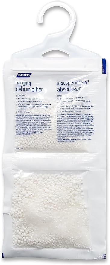 44286 Fragrance Free Hanging Dehumidifier-Convenient Hook Absorbs up to 3x Its Weight in Water, Reduces Moisture and Humidity