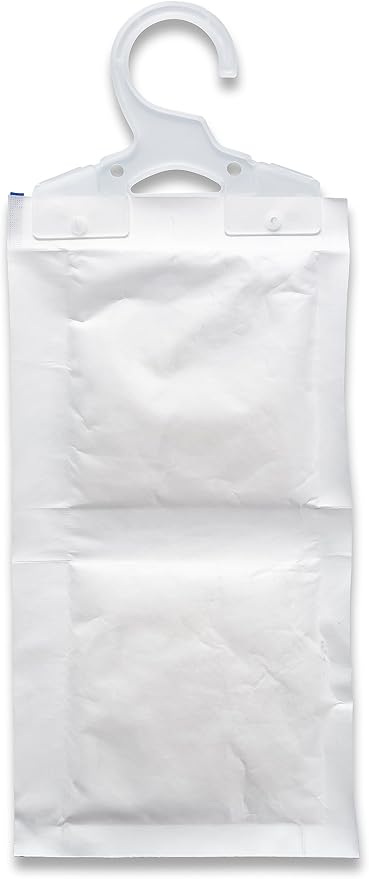 44286 Fragrance Free Hanging Dehumidifier-Convenient Hook Absorbs up to 3x Its Weight in Water, Reduces Moisture and Humidity