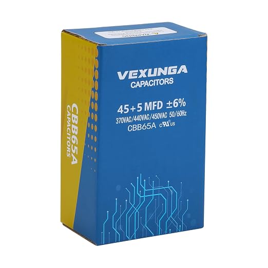 45/5 uF 45+5 MFD 370V 440V 450V Oval Dual Run Start AC Capacitor 45 5 uF 370 440 450 Volt VAC CBB65 Air Conditioner