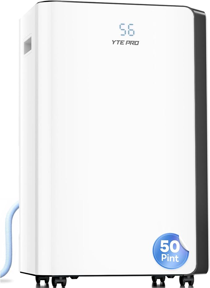 4500Sq.Ft Large Dehumidifier, 50Pint Dehumidifiers for Home, Quiet Whole House Dehumidifier for Basement, Bedroom and