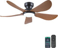 46 Inch Modern Ceiling Fans with Lights, Flush Mount Ceiling Fan, Remote/APP Control, 5 Reversible Curved Blades, 6 Speeds, 3