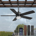 46 Inch Outdoor Ceiling Fan with Lights, IP65 Waterproof, Smart APP Remote Control, Dimmable 3CCT LED, 6-Speed Quiet DC