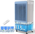 47" Swamp Cooler Air Conditioner, 6000 CFM Evaporative Air Cooler with 13.5 Gal Large Water Tank, Copper Motor, Remote, 120°