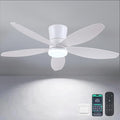 48" Ceiling Fans with Lights-Low Profile Ceiling Fan with Light and Remote/APP Control, Flush Mount, DC