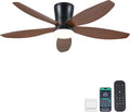 48" Ceiling Fans with Lights-Low Profile Ceiling Fan with Light and Remote/APP Control, Flush Mount, LED