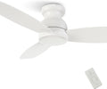48 Inch Flush Mount Ceiling Fan No Light with Remote Control, 3 Blades Quiet DC Reversible Motor, 10-Speed