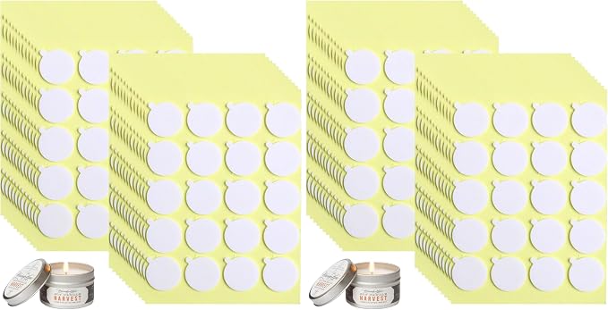 480PCS Candle Making Kit, Candle Wick Stickers, Candle Making Supplies, Double-Sided Stickers with The Little ‘‘Tail’’, Hot