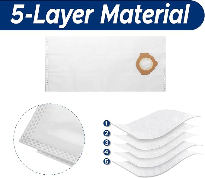 49-90-2016 Fleece Dust Bags for 0960-20, 0960-21 M12 FUEL 1.6 Gallon Wet/Dry Vacuum & 0970-20 M18 FUEL, alternate