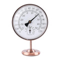 4inch/10.16cm Indoor Thermometer and Humidity Gauge, Indoor Thermometer Hygrometer Gauge with Humidity Reading Monitor Brass