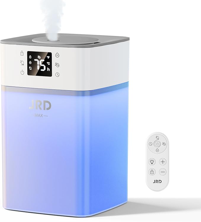 4L Humidifiers for Bedroom, Cool Mist Humidifier for Large Room, 40H Runtime, 360° Nozzle, Night Light for Home, Office