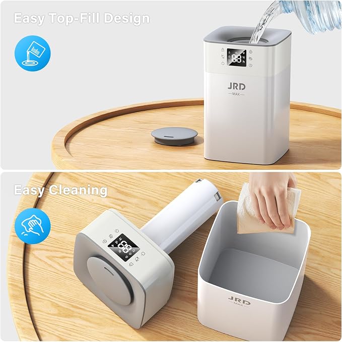 4L Humidifiers for Bedroom, Cool Mist Humidifier for Large Room, 40H Runtime, 360° Nozzle, Night Light for Home, Office