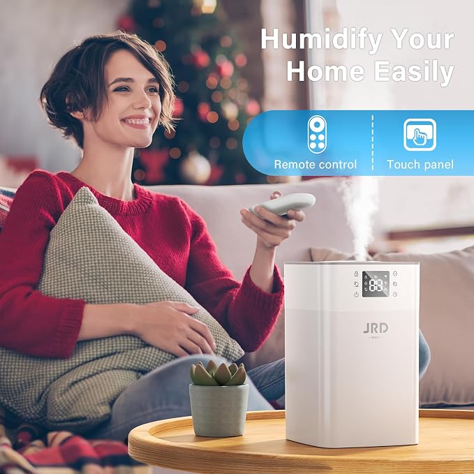 4L Humidifiers for Bedroom, Cool Mist Humidifier for Large Room, 40H Runtime, 360° Nozzle, Night Light for Home, Office
