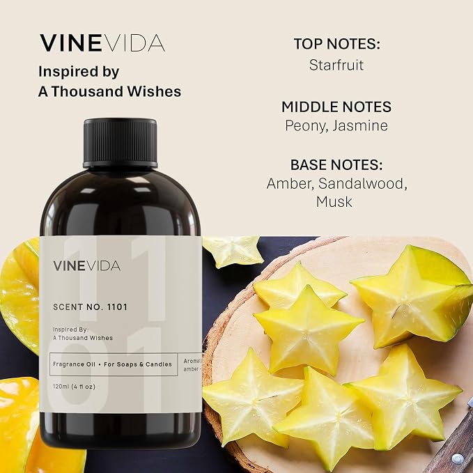 [4oz] A Thousand Wishes - Fragrance Oil for Candle & Soap Making - Made in USA Candle Oil Scents, alternate product view 2