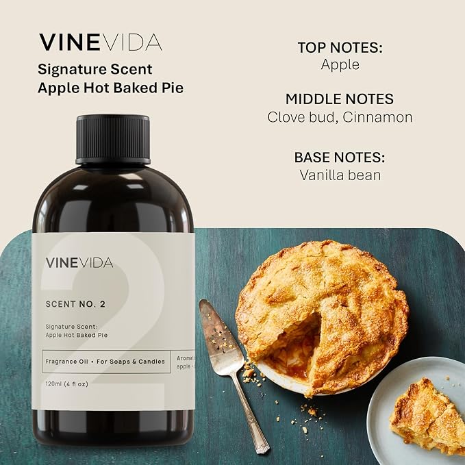 [4oz] Apple Hot Baked Pie Fragrance - Fall Scents for Candle Making - Essential Oils, alternate product view 2