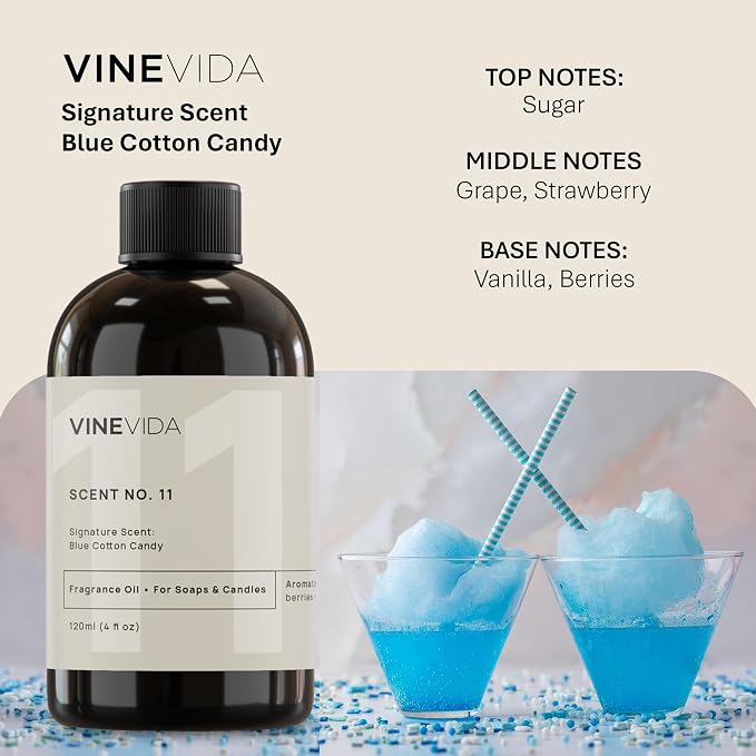 [4oz] Blue Cotton Candy Fragrance Oil - USA Scents for Candle & Soap Making, alternate product view 2