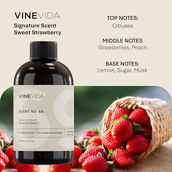 [4oz] Sweet Strawberry Fragrance Oil for Soap Making Scents for Candle Making, Perfume Oils, Soy Candles, Home, alternate