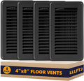 4Pack Floor Vent Covers, Floor Register 4" x 8", Adjustable Decorative Vent Covers for Home Floor, Ceiling or Sidewall Vent