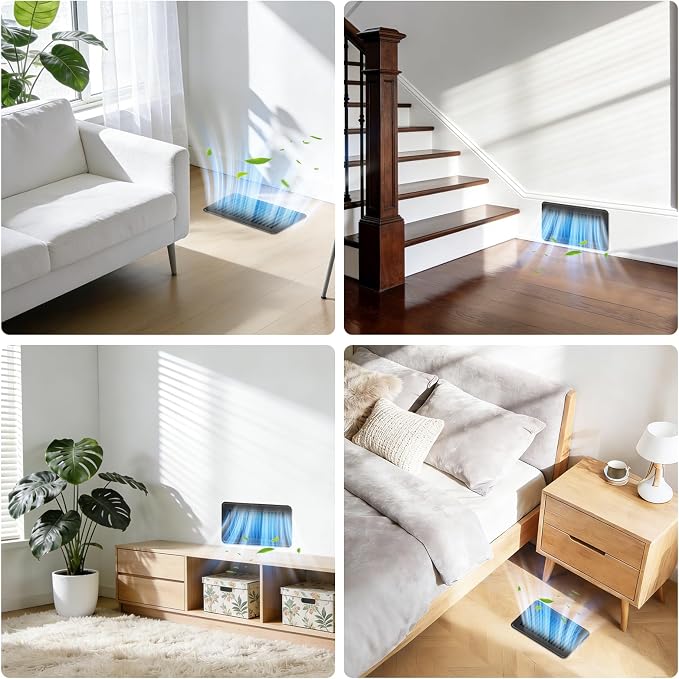 4Pack Floor Vent Covers, Floor Register 4" x 8", Adjustable Decorative Vent Covers for Home Floor, Ceiling or Sidewall Vent