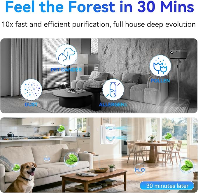 4Pack Plug in Air Ionizer, Negative Ion Air Purifier Plug In, Mini Filterless Air Freshener Quiet Air Cleaner Portable Air