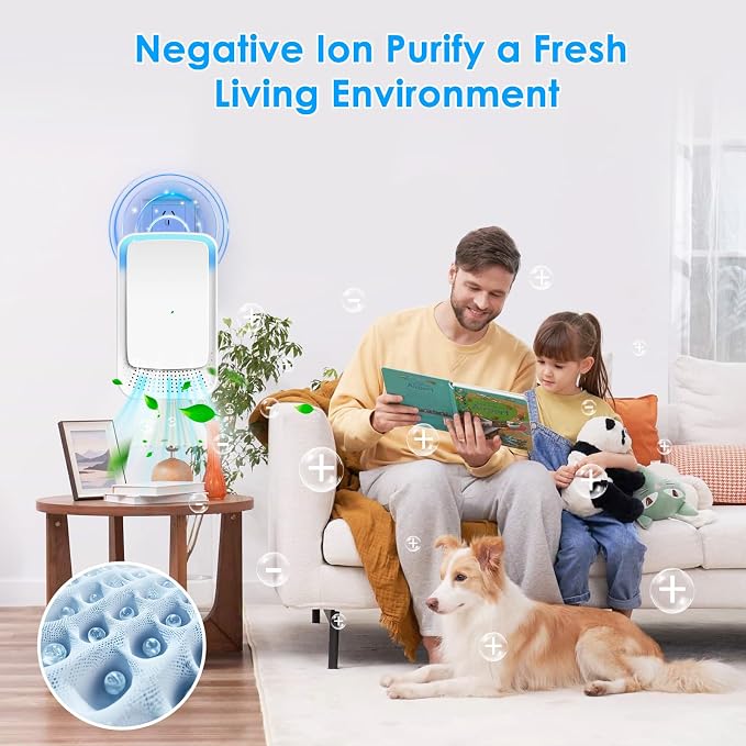 4Pack Plug In Air Purifier for Home Mini Ionic Air Purifier for Small Room Quiet Working Air Ionizers for Home,Office
