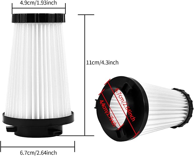 4Pcs Replacement HEPA Vacuum Filter Compatible with F2 Part #3SFA11500X, alternate product view 3