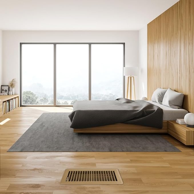 4x10 Floor Register, Brown Floor Vent Covers,Heavy Duty Steel Walkable Floor Vents,Vent Covers for Home Floor, alternate
