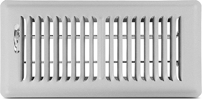 4x10 Floor Register – Cement Gray Heavy Duty Metal Floor Vent Cover for Home Floors - Premium Forced Air Vent Covers, product