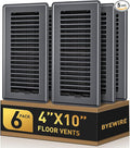 4x10 Floor Register, Floor Vent Covers for Home Floor, Sidewall, Heavy Duty Steel Walkable Floor Grates, Adjustable Air Vent