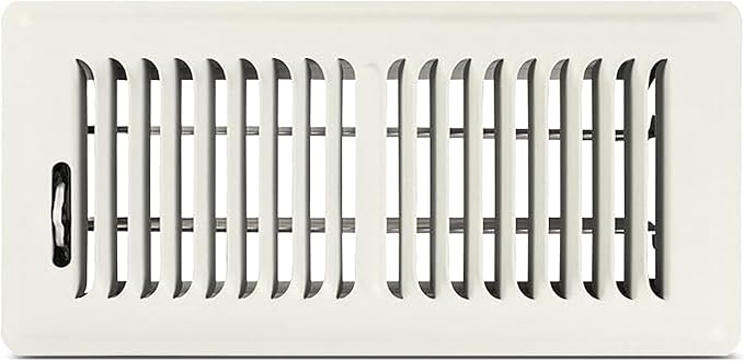 4x10 Floor Register – Warm White Heavy Duty Metal Floor Vent Cover for Home Floors - Premium Forced Air Vent